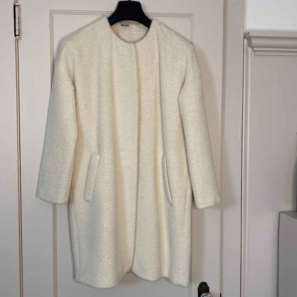 The Fisher Project Ivory Alpaca Coat